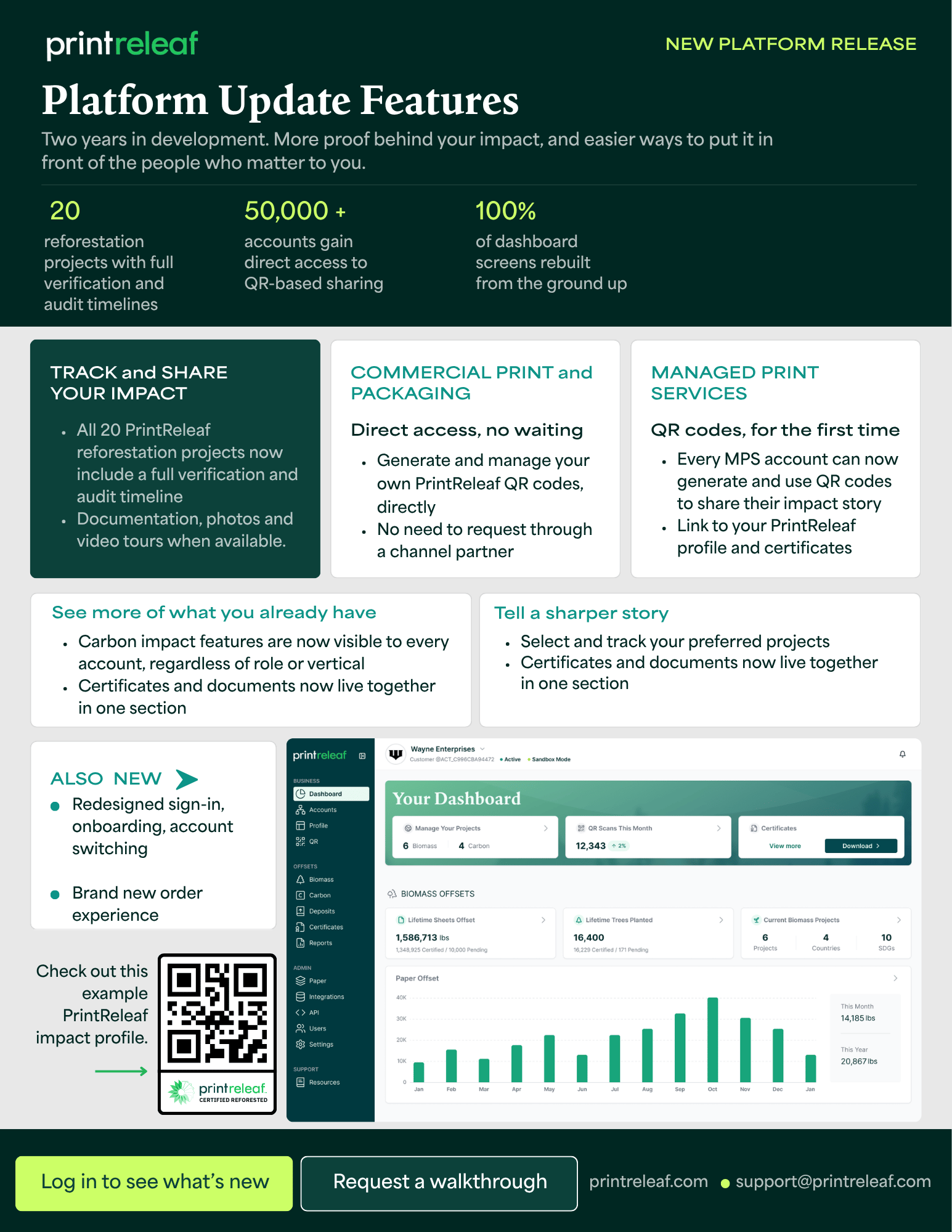 Platform updates feature sheet